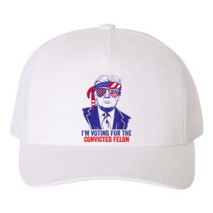 Funny Voting Trump 2024 IM Voting For The Convicted Felon Yupoong Adult 5-Panel Trucker Hat