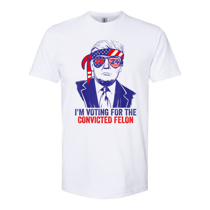 Funny Voting Trump 2024 IM Voting For The Convicted Felon Softstyle CVC T-Shirt