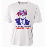 Funny Voting Trump 2024 IM Voting For The Convicted Felon Cooling Performance Crew T-Shirt