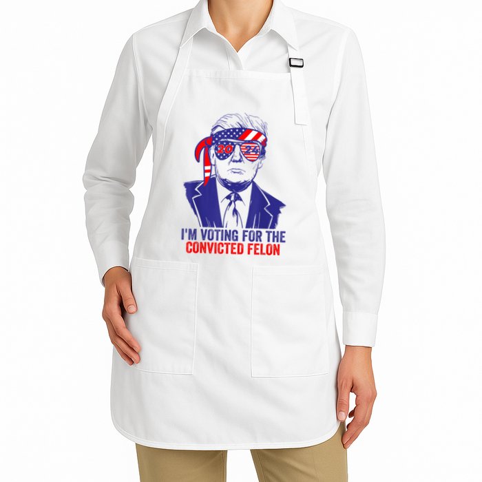 Funny Voting Trump 2024 IM Voting For The Convicted Felon Apron