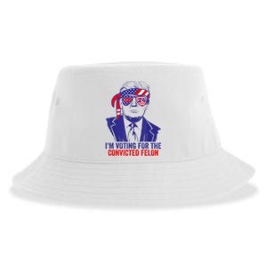 Funny Voting Trump 2024 IM Voting For The Convicted Felon Sustainable Bucket Hat