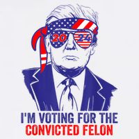 Funny Voting Trump 2024 IM Voting For The Convicted Felon Sustainable Bucket Hat