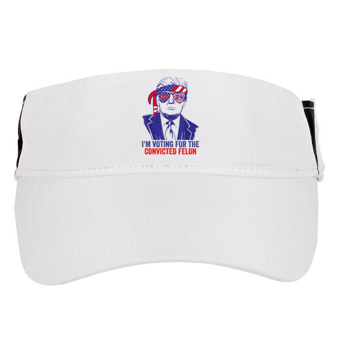 Funny Voting Trump 2024 IM Voting For The Convicted Felon Adult Drive Performance Visor