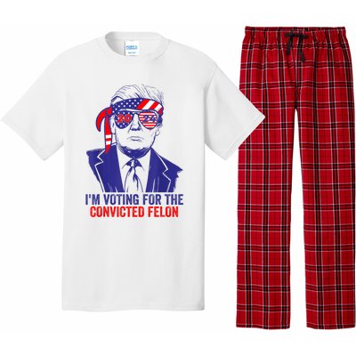 Funny Voting Trump 2024 IM Voting For The Convicted Felon Pajama Set