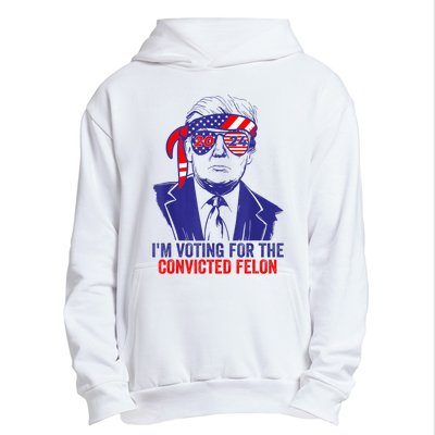 Funny Voting Trump 2024 IM Voting For The Convicted Felon Urban Pullover Hoodie