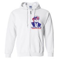 Funny Voting Trump 2024 IM Voting For The Convicted Felon Full Zip Hoodie