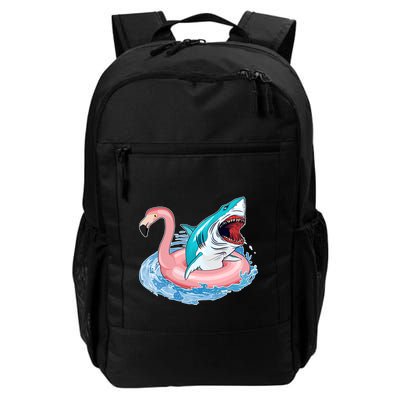 Funny Vacation Time Flamingo SwimTube Shark Backpack
