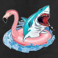 Funny Vacation Time Flamingo SwimTube Shark Adult Drive Performance Visor