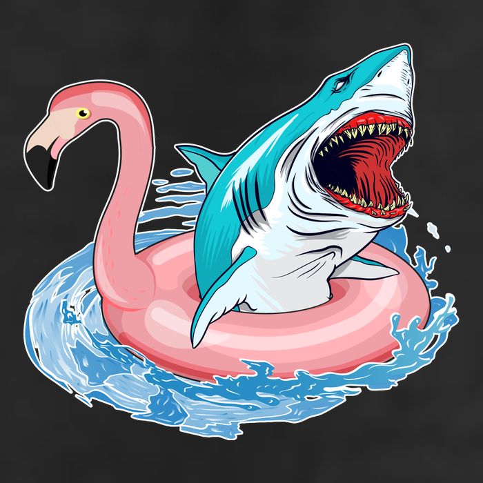 Funny Vacation Time Flamingo SwimTube Shark Adult Drive Performance Visor