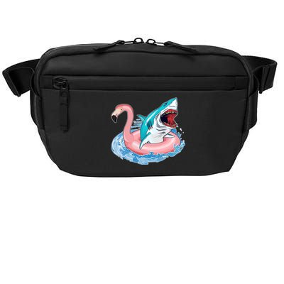 Funny Vacation Time Flamingo SwimTube Shark Crossbody Pack