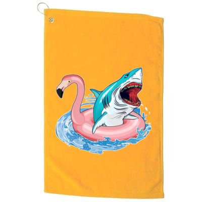 Funny Vacation Time Flamingo SwimTube Shark Golf Towel