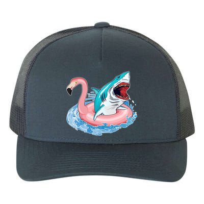 Funny Vacation Time Flamingo SwimTube Shark Yupoong Adult 5-Panel Trucker Hat