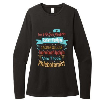 Funny Vein Tapping Phlebotomist Phlebotomy Technician Women Womens CVC Long Sleeve Shirt