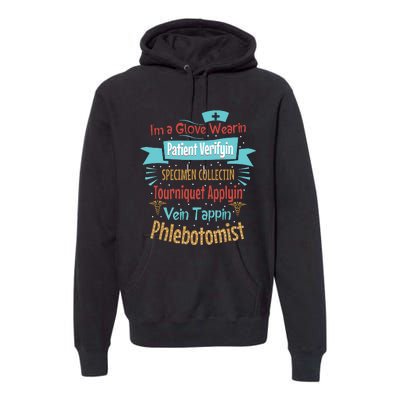 Funny Vein Tapping Phlebotomist Phlebotomy Technician Women Premium Hoodie