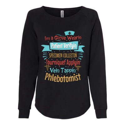 Funny Vein Tapping Phlebotomist Phlebotomy Technician Women Womens California Wash Sweatshirt