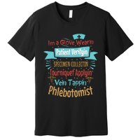 Funny Vein Tapping Phlebotomist Phlebotomy Technician Women Premium T-Shirt