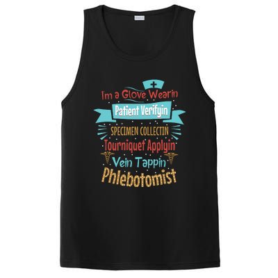 Funny Vein Tapping Phlebotomist Phlebotomy Technician Women PosiCharge Competitor Tank