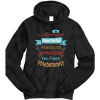 Funny Vein Tapping Phlebotomist Phlebotomy Technician Women Tie Dye Hoodie