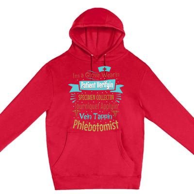 Funny Vein Tapping Phlebotomist Phlebotomy Technician Women Premium Pullover Hoodie