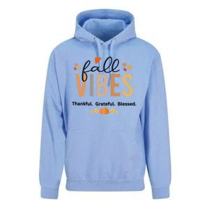 Fall Vibes Thankful Grateful Blessed Gift Unisex Surf Hoodie