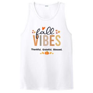 Fall Vibes Thankful Grateful Blessed Gift PosiCharge Competitor Tank