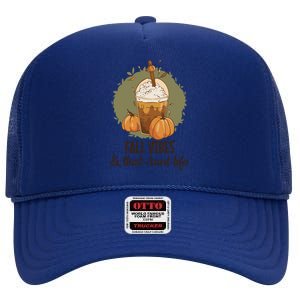 Fall Vibes That Aunt Life Best Auntie Ever Hello Autumn Cool Gift High Crown Mesh Back Trucker Hat