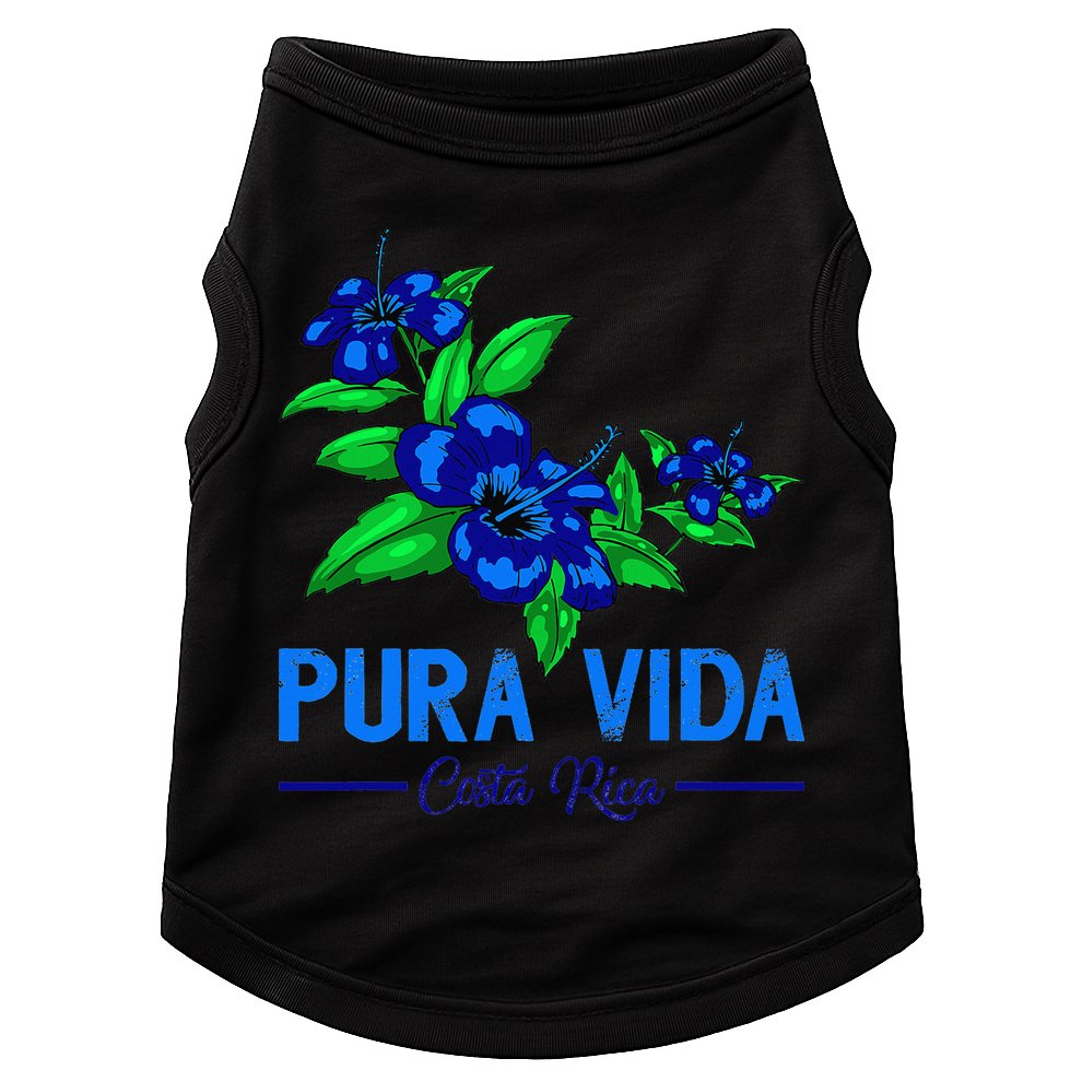 Family Vacation Tropical Flower Costa Rica Beach Pura Vida Doggie Tank