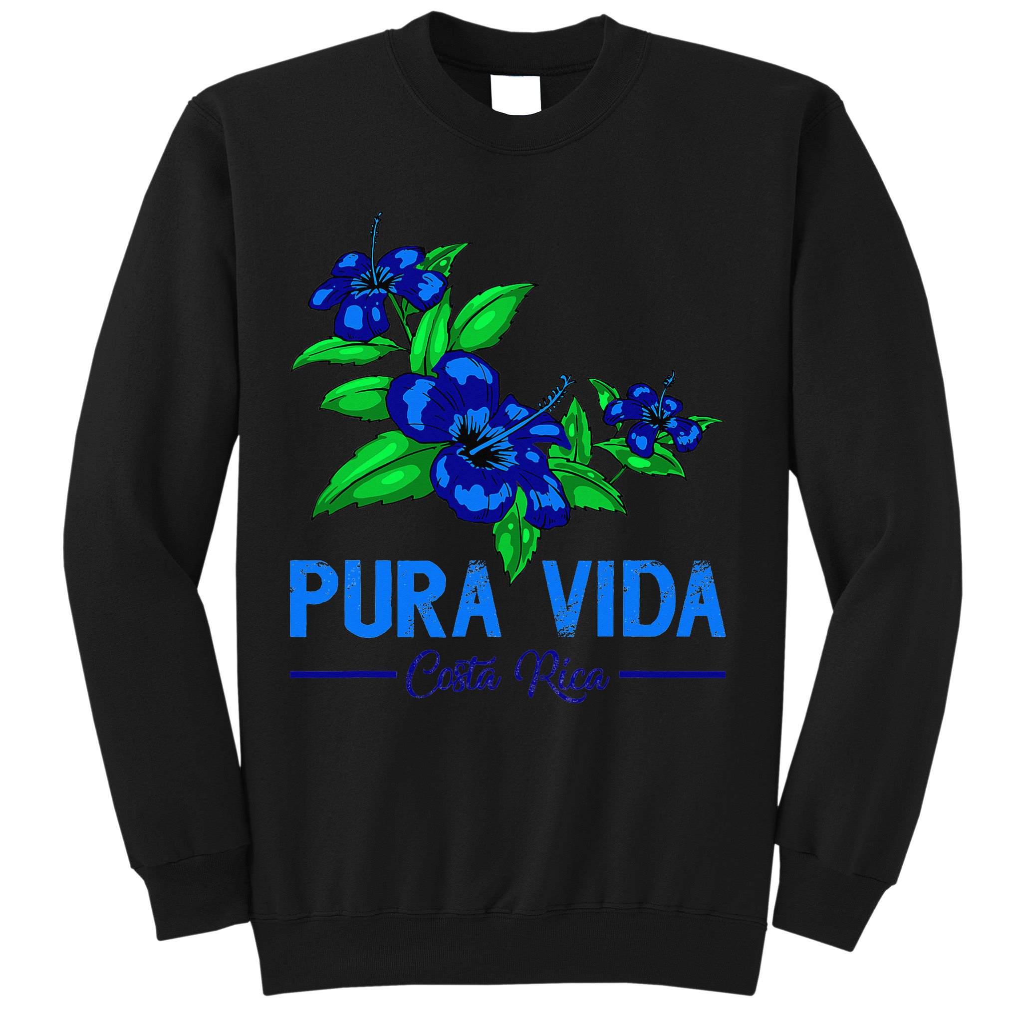 Family Vacation Tropical Flower Costa Rica Beach Pura Vida Sweatshirt