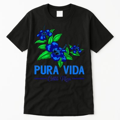 Family Vacation Tropical Flower Costa Rica Beach Pura Vida Tall T-Shirt