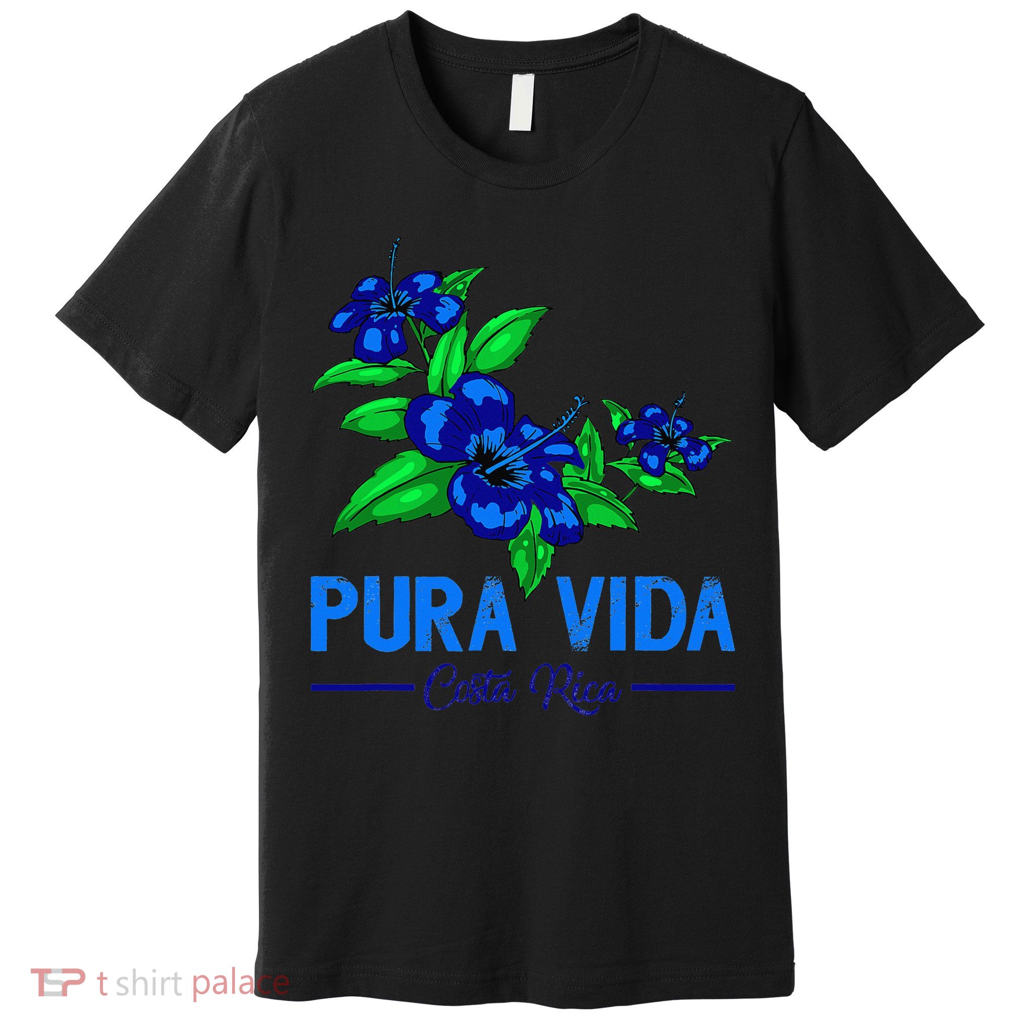 Family Vacation Tropical Flower Costa Rica Beach Pura Vida Premium T-Shirt