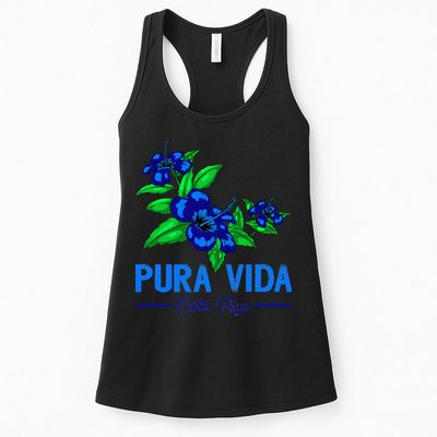 Family Vacation Tropical Flower Costa Rica Beach Pura Vida Womens Tank Top