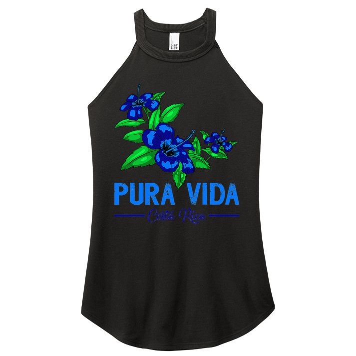 Family Vacation Tropical Flower Costa Rica Beach Pura Vida Women's Perfect Tri Rocker Tank