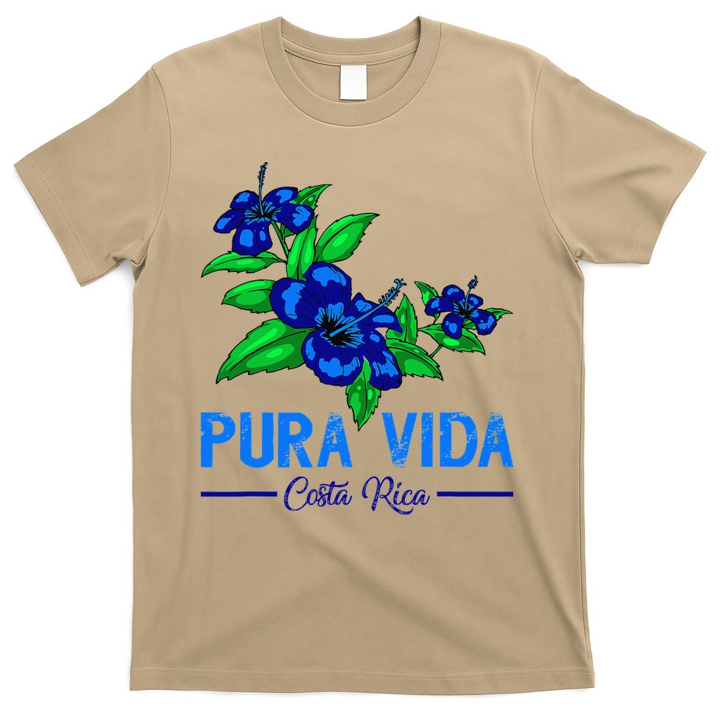 Family Vacation Tropical Flower Costa Rica Beach Pura Vida T-Shirt
