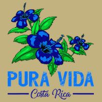 Family Vacation Tropical Flower Costa Rica Beach Pura Vida T-Shirt