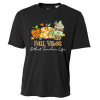 Fall Vibes & That Teacher Life Apple Pencil Pumpkin Fall Cooling Performance Crew T-Shirt