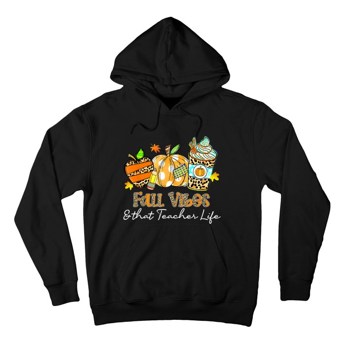 Fall Vibes & That Teacher Life Apple Pencil Pumpkin Fall Hoodie