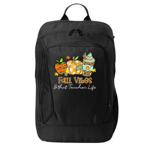 Fall Vibes & That Teacher Life Apple Pencil Pumpkin Fall City Backpack