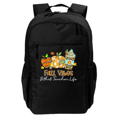 Fall Vibes & That Teacher Life Apple Pencil Pumpkin Fall Daily Commute Backpack