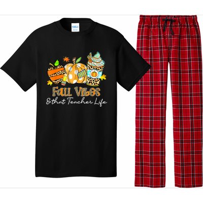 Fall Vibes & That Teacher Life Apple Pencil Pumpkin Fall Pajama Set