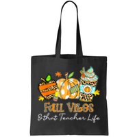 Fall Vibes & That Teacher Life Apple Pencil Pumpkin Fall Tote Bag