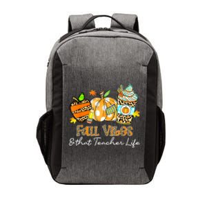 Fall Vibes & That Teacher Life Apple Pencil Pumpkin Fall Vector Backpack