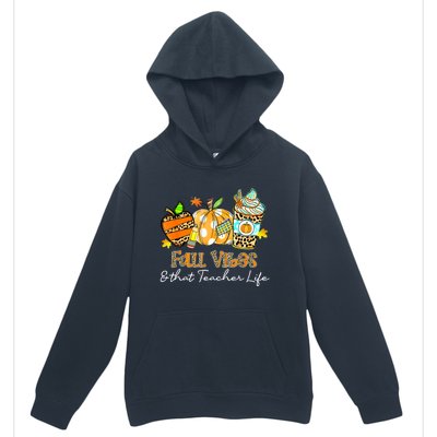 Fall Vibes & That Teacher Life Apple Pencil Pumpkin Fall Urban Pullover Hoodie