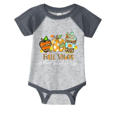 Fall Vibes & That Teacher Life Apple Pencil Pumpkin Fall Infant Baby Jersey Bodysuit