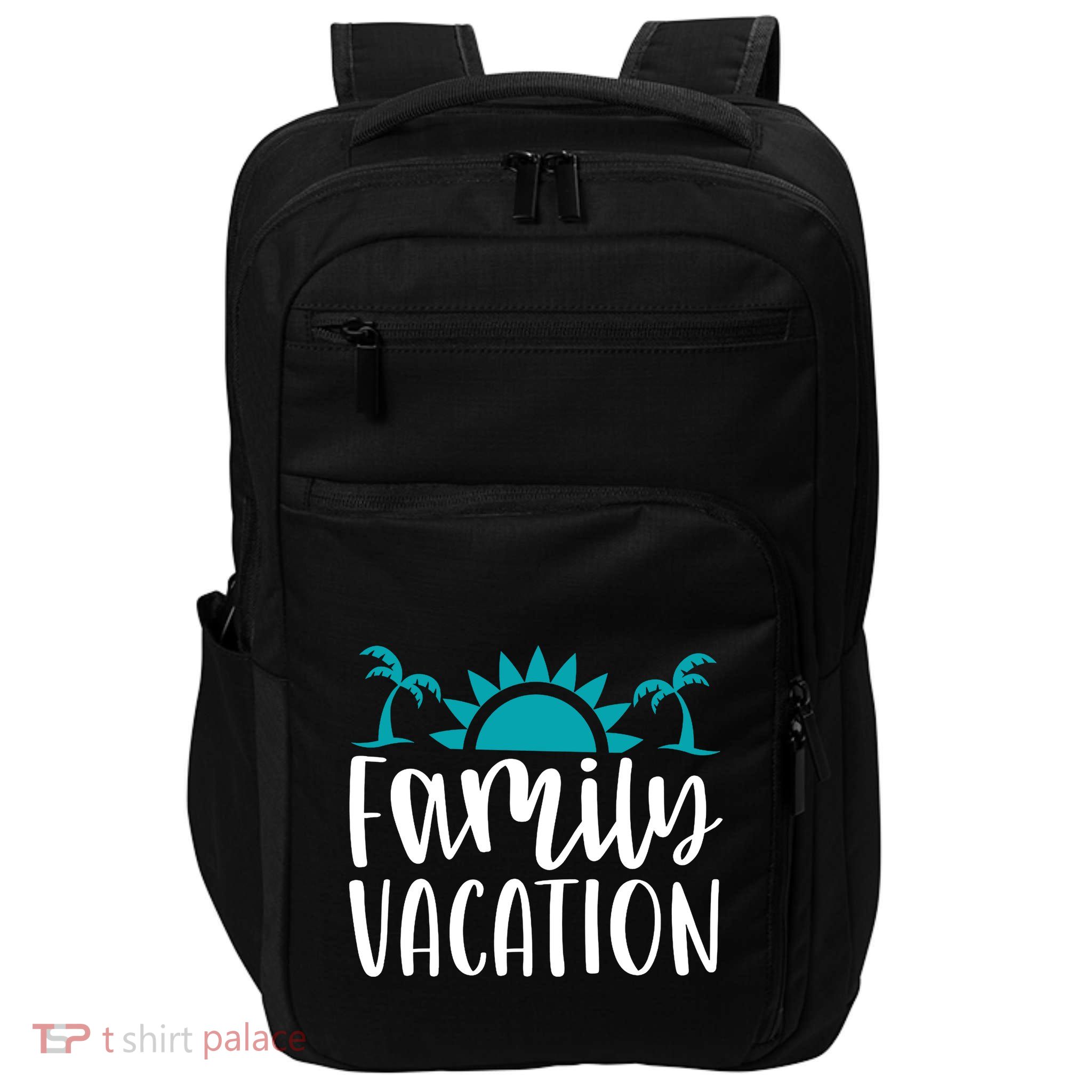 Family Vacation Tropical Beach Travel Impact Tech Backpack