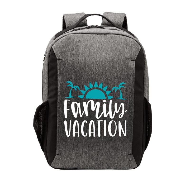 Family Vacation Tropical Beach Travel Vector Backpack