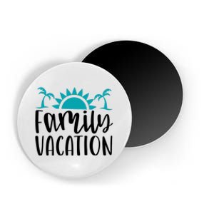 Family Vacation Tropical Beach Travel Magnet