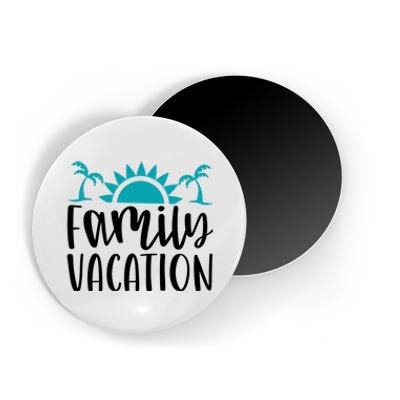 Family Vacation Tropical Beach Travel Magnet