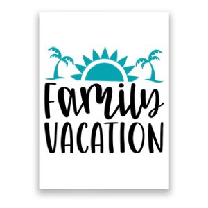 Family Vacation Tropical Beach Travel Poster