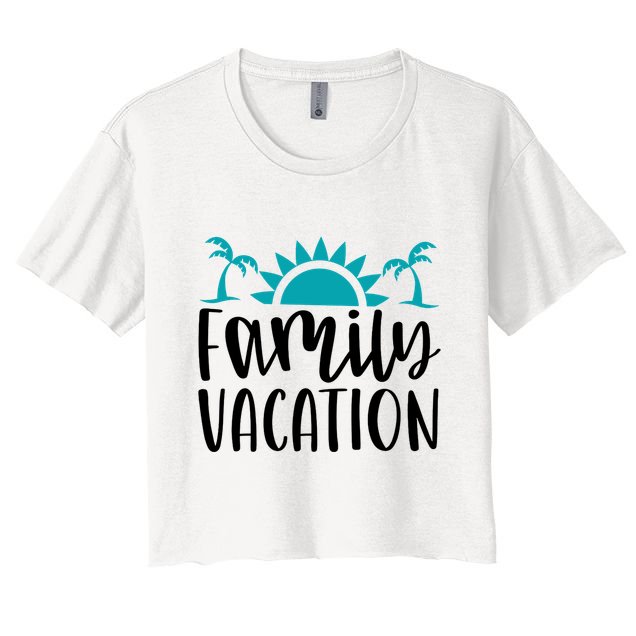 Family Vacation Tropical Beach Travel Crop Top