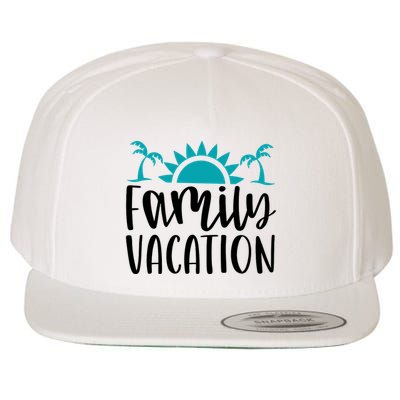 Family Vacation Tropical Beach Travel Wool Snapback Cap